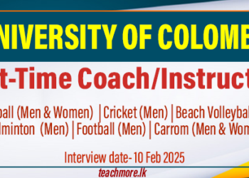 Part-Time Coach/Instructors - University of Colombo