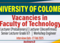 University of Colombo Announces Vacancies in the Faculty of Technology