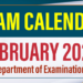 Exam Calendar for February 2025
