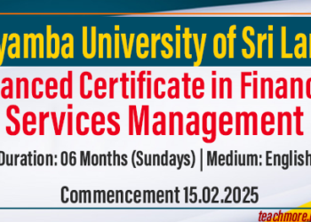 Advanced Certificate in Financial Services Management - Wayamba University