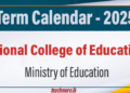 National College of Education Term Calendar - 2025