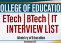 National College of Education (NCOE) on Technology - Interview List