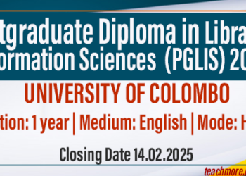 Postgraduate Diploma in Library and Information Sciences (PGLIS) 2025 - University of Colombo