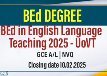 BEd in English Language Teaching 2025 - UoVT