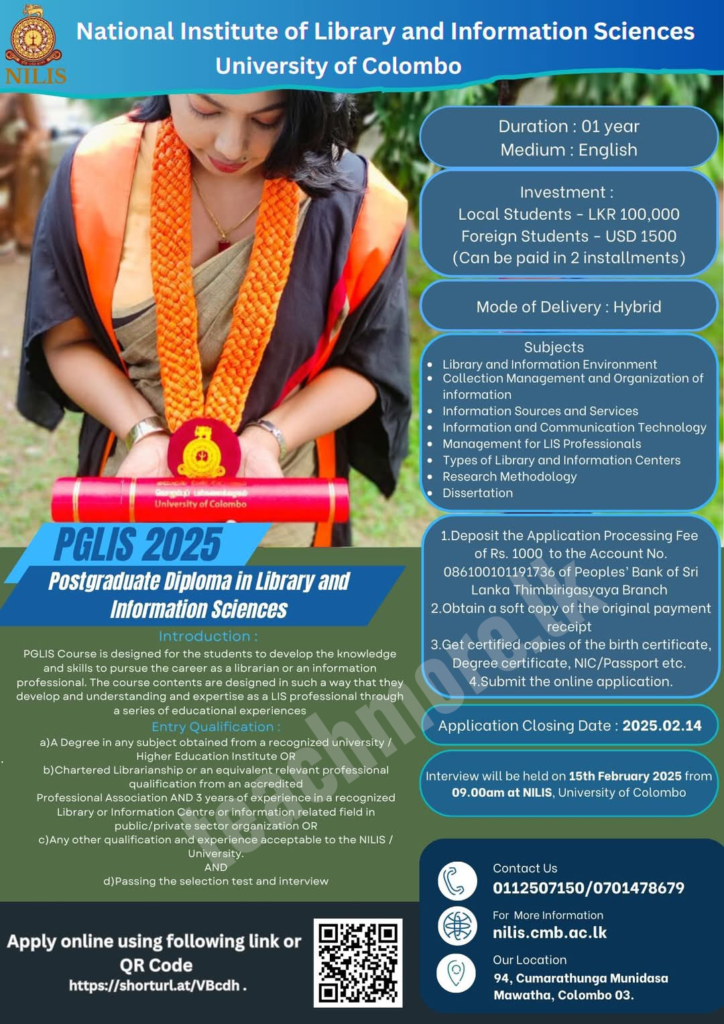 Postgraduate Diploma in Library and Information Sciences
