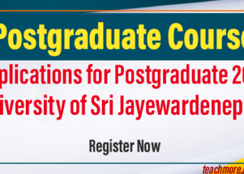 University of Sri Jayewardenepura Invites Applications for Postgraduate Intake 2025