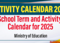 School Term and Activity Calendar for 2025