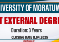 BIT External Degree at University of Moratuwa– July 2025 Intake
