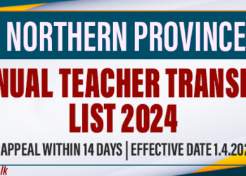 Northern Province Teacher Transfers for 2024-2025 Announced