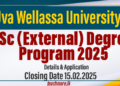 BSc (External) Degree Program 2025 - Uva Wellassa University