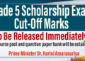 Grade 5 Scholarship Exam Cut-Off Marks