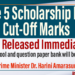 Grade 5 Scholarship Exam Cut-Off Marks