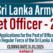 Sri Lanka Army Announces Officer Cadet Recruitment for 2025