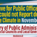 Leave for Public Officers who could not Report for adverse Climate in November 2024