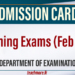 Department of Examinations Announces Dispatch of Admission Cards for Upcoming Exams (Feb 22,23)