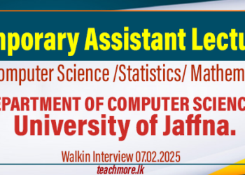 Temporary Assistant Lecturer in Computer Science /Statistics/ Mathematics