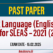 Past Paper – Link Language (English) Examination for SLEAS – 2021 (2023)