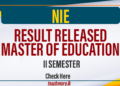 Result released: Master of Education Degree (Course Work)