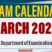 Examination Calendar March 2025