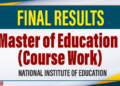 Master of Education Degree (Course Work) NIE