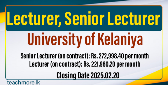 Academic Vacancies - University of Kelaniya