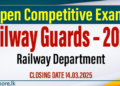 Railway Guards Vacancies 2025 (Open Exam)