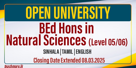 BEd Hons in Natural Sciences (Level 05/06) – 2025/2026 at Open University of Sri Lanka