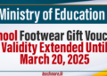 School Footwear Gift Voucher Validity Extended Until March 20, 2025