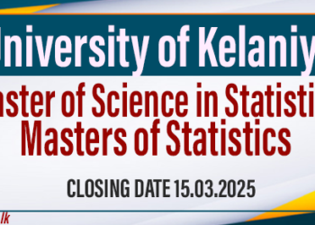 University of Kelaniya Opens Applications for Master Programs in Statistics