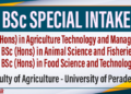 B.Sc. Degree Programs Special Intake 2025- University of Peradeniya