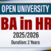 Open University of Sri Lanka Introduces MBA in HRM 2025/2026