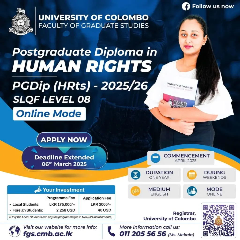 Applications for Postgraduate Diploma in Human Rights (2025/26)