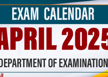 Examination Calendar for April 2025 - Department of Examinations