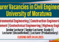 University of Moratuwa Announces Lecturer Vacancies in Civil Engineering