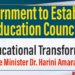 Government to Establish 'Education Council' for Educational Transformation