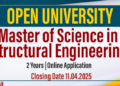 Open University Opens Applications for Master of Science in Structural Engineering