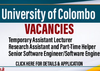 University of Colombo Announces Job Vacancies Across Various Departments