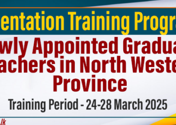 Orientation Training Program for Newly Appointed Graduate Teachers in North Western Province