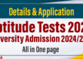 Aptitude Test 2025 - University Admission 2024/2025