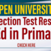 Selection Test Result - BEd in Primary OSUL
