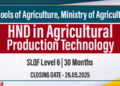 HND in Agricultural Production Technology (NVQ Level 6) – 2025