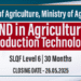 HND in Agricultural Production Technology (NVQ Level 6) – 2025