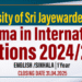 Diploma in International Relations 2024/2025 - University of Sri Jayewardenepura