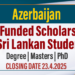 Azerbaijan Offers Fully-Funded Scholarships for Sri Lankan Students for 2025/26 Academic Year