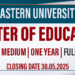 Master of Education (MEd) 2025