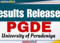 Results Released for PGDE Weekend Course – University of Peradeniya