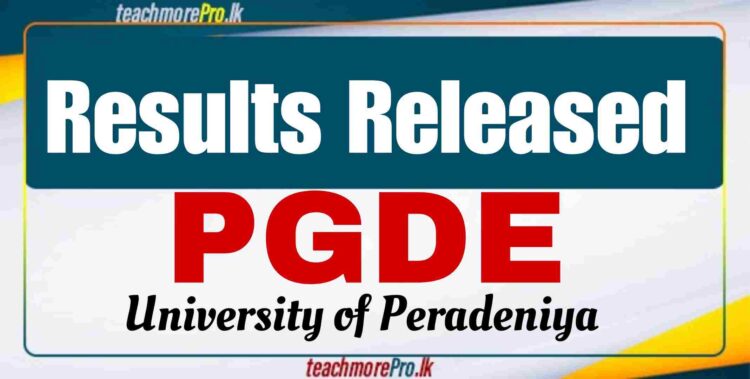Results Released for PGDE Weekend Course – University of Peradeniya