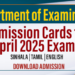 Department of Examinations Issues Admission Cards for April 2025 Exams