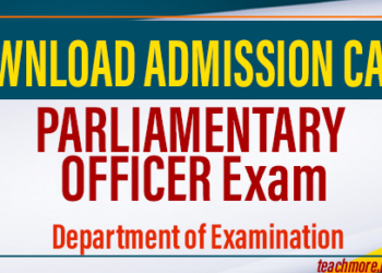 PARLIAMENTARY OFFICER Exam