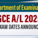 GCE A/L 2025 Exam Dates Announced